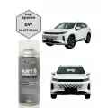 Краска EXEED LX, код BW, WHITE PEARL, трехслойная, автомобильная эмаль FixPaint Spray, 2 аэрозольных баллончика по 520 мл, 1-й и 2-й слой