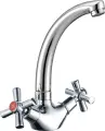 Смеситель для кухни РМС SL138-272F с поворотным изливом, хром, глянцевый, вентильный