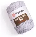 Пряжа YARNART Macrame Rope 3mm, св. серый - 756, 60% хлопок, 40% вискоза & полиэстер, 4 мотка, 250 г, 63 м.