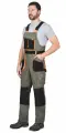 Полукомбинезон манхеттен, оливковый с оранжевым и черный р. 44-46/170-176 /Полукомбинезон рабочий мужской / Полукомбинезон рабочий