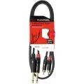 Аудио кабель MUZKABEL SLC033 - 3 метра, 2JACK (моно) - 2RCA