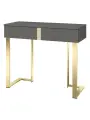 Туалетный столик Белла 4 (03) Оникс/Графит лен/Золото