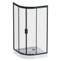 Душевое ограждение AM.PM W90G-401-100BT Gem 1/4 Rond 100x100 стекло прозрачное, профиль черный матовый