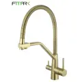 Смеситель для кухни Fmark с подключением к фильтру FS0762C, матовое золото