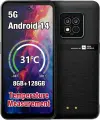 Защищенный смартфон AGM X6 5G, 8 ГБ + 128 ГБ, 6,78-дюймовый дисплей FHD, Android 14, 50 Мп + 16 Мп, две SIM-карты, проверка температуры, Face ID, аккумулятор 5000 мА·ч
