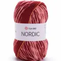 Пряжа Yarnart NORDIC 667 вишня/оранж (3 мотка)