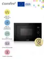 Встраиваемая микроволновая печь Comfee CBM400GB, гриль, 25 л, комби-режимы, 8 автопрограмм, разморозка по времени и весу