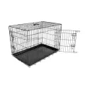 Клетка для собак двухдверная DUVO+ Pet Kennel X-LARGE, чёрная, 107х71х77см (Бельгия)