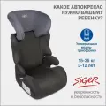 Автокресло Siger Смарт, маренго, гр. II/III, 15-36 кг, 3-12 лет, KRES3592