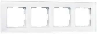 Рамка из стекла на 4 поста Werkel Favorit (белый, стекло)