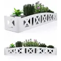 Ящик для цветов, балконный ящик, кашпо Тироль, 130 см, белый