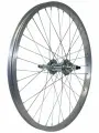 Колесо заднее 20 V Trix трещотка гайки / обод один. алюм. серебр. A/V 21x15.6 / втулка сталь серебр.
