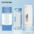MCHOSE G75 Pro Игровая клавиатура беспроводная-Matcha latte shaft V2, Английская раскладка, темно-синий