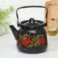 Чайник Сибирские товары «Рябинушка», эмалированный, сталь, 3.5 л, черный