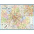 Москва и Московская область. Карта настенная (тубус) 2,17 х 1,6м. масштаб 1: 170 000