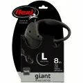 Поводок-рулетка Flexi Black edition Giant tape L 8 м 50 кг, черный