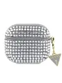 Guess для Airpods 3 чехол Diamond Rhinestone with Triangle charm Silver