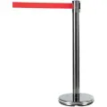 Мобильная стойка глянцевая с красной лентой 5м