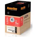 Кабель информационный Hyperline кат.5E, 305м, серый [uutp4-c5e-s24-in-lszh-gy-305]