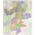 Настенная карта Челябинской области 176 х 150 см (на баннере)