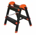 Стремянка-табурет стальная Zalger 2 ступени 9901-02, двухсторонняя, максимальная нагрузка 120 кг
