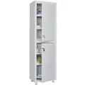 Шкаф медицинский ПРАКТИК MD 1 1657/SS, белый, металл, 2 двери, 4 полки, 1655x1755x570 мм