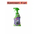 Комплект 4 шт, Средство для чистки плит, духовок 750 мл, CILLIT BANG Антижир + Сияние, распылитель