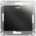 Выключатель Glossa 7шт 10А IP20 одноклавишный с подсветкой Systeme Electric/Schneider Electric механизм скрытая установка антрацит GSL000713