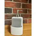 Кухонный диспенсер Kitchen для моющего средства , дозатор для мыла с губкой, белый c губкой