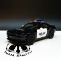 Машинка Dodge Challenger SRT Hellcat Police. Металлическая модель суперкар Додж Челенжер полицейский 1:32 черный 16см. Инерционная игрушка автомобиль