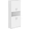 Шкаф-стеллаж Ника для одежды, посуды и книг, 75х42х204 см, Белый