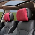 Подушка для шеи Forbell, для автомобиля, замша, латекс, с эффектом памяти, красная