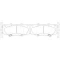 Дисковые тормозные колодки передние NIBK PN0548 для Toyota Tacoma, Toyota Fortuner, Toyota Hilux (1 шт.)
