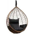 Подвесное кресло кокон Laura Outdoor SEVILLA горячий шоколад + черная подушка (без стойки)
