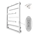 Полотенцесушитель Лабиринт Проф (электро.) 80х50 (5 крючков, таймер, скр. монтаж, унив. подкл, Белый матовый), Альтасан