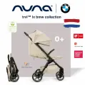 Nuna TRVL LX BMW прогулочная детская коляска, легкая 7 кг, всесезонная, с большими колесами, цвет Mica, бежевый
