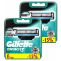 Набор 2 шт Gillette Mach3 Сменные кассеты для бритья, 6 шт