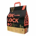 Наполнитель для кошачьего туалета растительный комкующийся Ok-Lock с ароматом персика, упаковка 6 шт х 2,15 кг