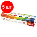Комплект 5 шт, Краски акриловые для рисования и хобби остров сокровищ 6 цветов по 25 мл, 191688