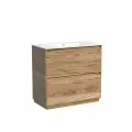 Тумба под раковину SANCOS Libra Floor напольная, 890х450х840, c двумя ящиками оснащенными доводчиками, дуб чарльстон, арт. LB90FECH