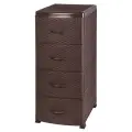 Комод четырехсекционный Violet Ротанг, коричневый, пластик