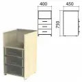 Каркас тумбы приставной Канц 400х450х750 мм, цвет дуб молочный, ТК31.15.1