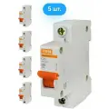 Автоматический выключатель TDM Electric ВА47-63 1P 25А характеристика C (комплект из 5 шт.)