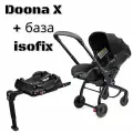 Коляска-автокресло Doona X + isofix , группа 0+, до 13кг, цвет Nitro Black