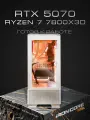 Игровой компьютер (AMD Ryzen 7 7800X3D, RAM 64 ГБ, SSD 2000 ГБ, NVIDIA GeForce RTX 5070 (12 Гб)), белый