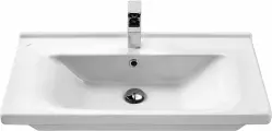 Мебельная раковина AQUATON Миранда 80 фарфоровая, раковина для ванной, белая, прямоугольная, российская