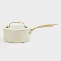 Ковш, 16 см, 1,3 л, с крышкой, алюминий, молочный, Piatto gold