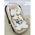 Матрасик-вкладыш в автолюльку универсальный Маленький строитель 60*45 см.