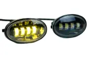 Двухрежимные ПТФ LED светодиодные 50W (белый/желтый 6000К / 3000К) Sal-Man на Honda