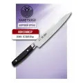 Кухонный Нож для нарезки Kanetsugu (9009), длина лезвия 21,0 см, дамасская сталь VG-10, 33 слоя, рукоять микарта, Япония
